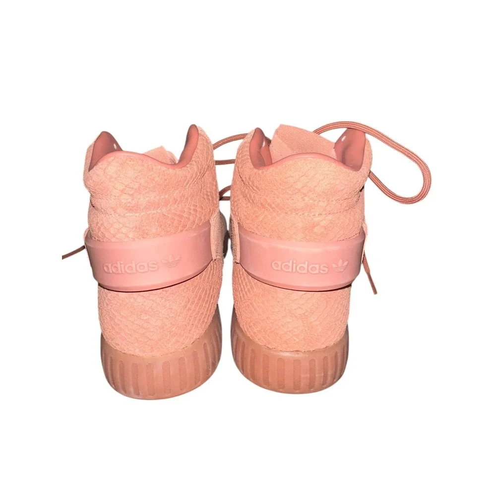 Adidas Sneakers Men 8.5‎ Tubular Invader Shoes Pink Suede Comfort CG5070 Strap